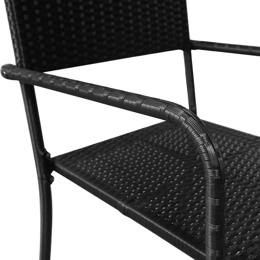 3-Tlg. Garten-Essgruppe Poly Rattan