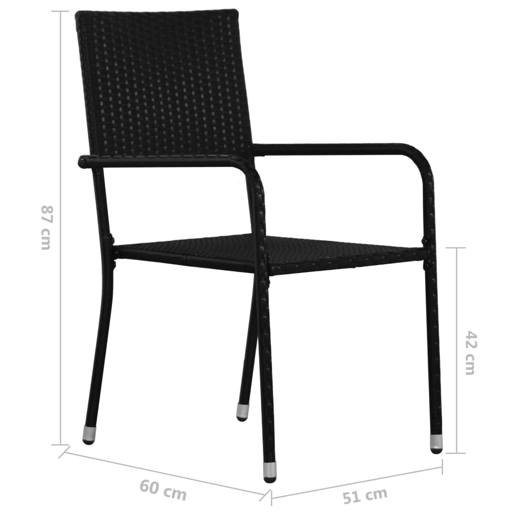 3-Tlg. Garten-Essgruppe Poly Rattan