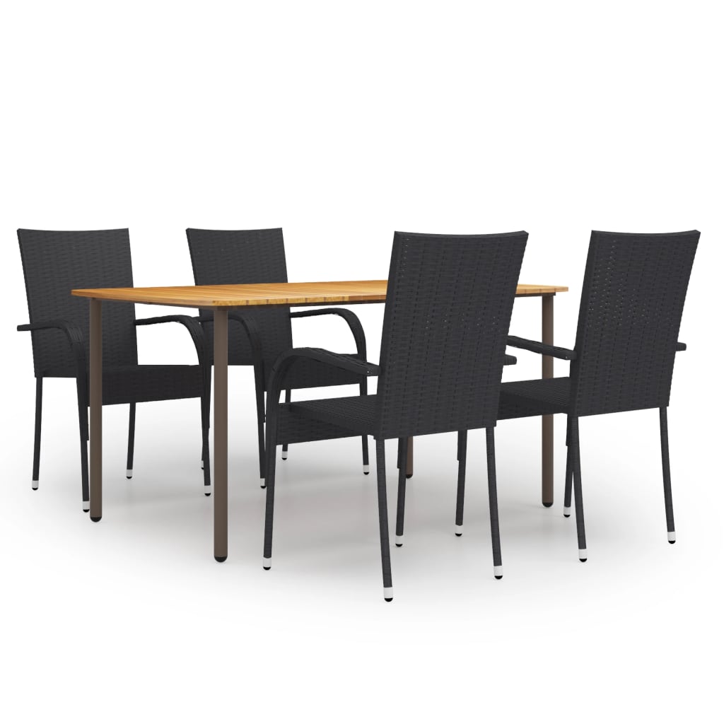 5-Tlg. Garten-Essgruppe Poly Rattan