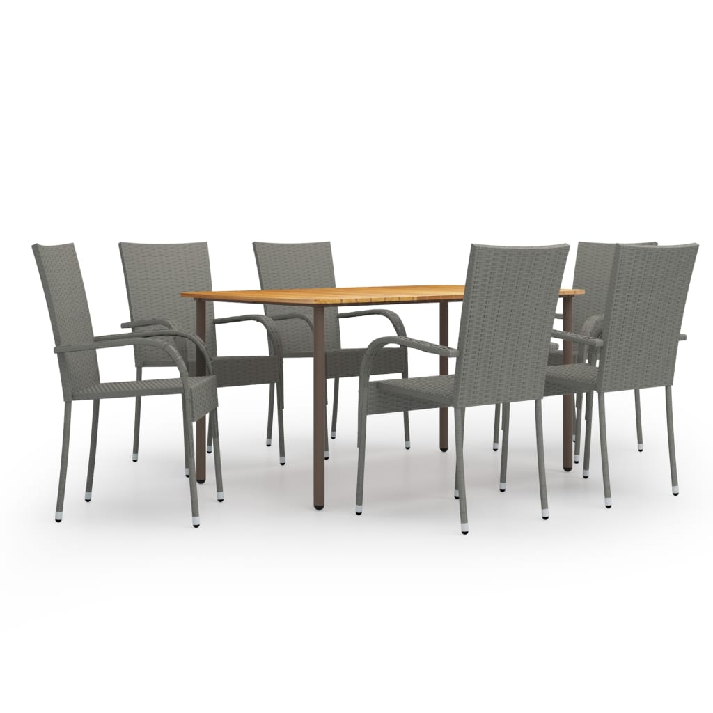 5-Tlg. Garten-Essgruppe Poly Rattan