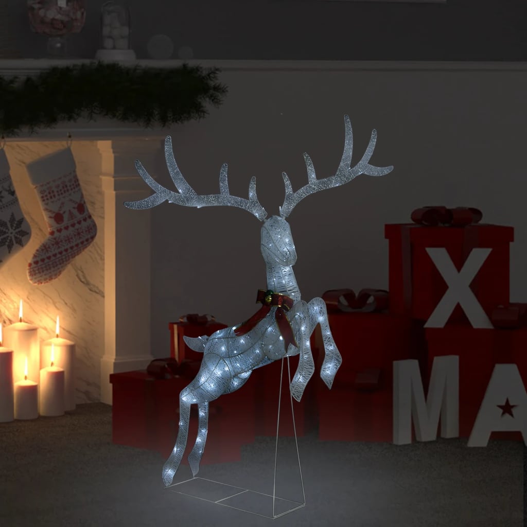 Led-Rentier Fliegend Weihnachtsdeko 120 Leds Kalt