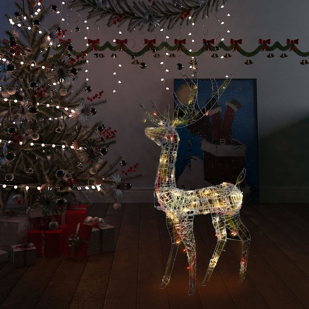 Led-Rentier Xxl Acryl Weihnachtsdeko 250 Led 180 Cm Mehrfarbig