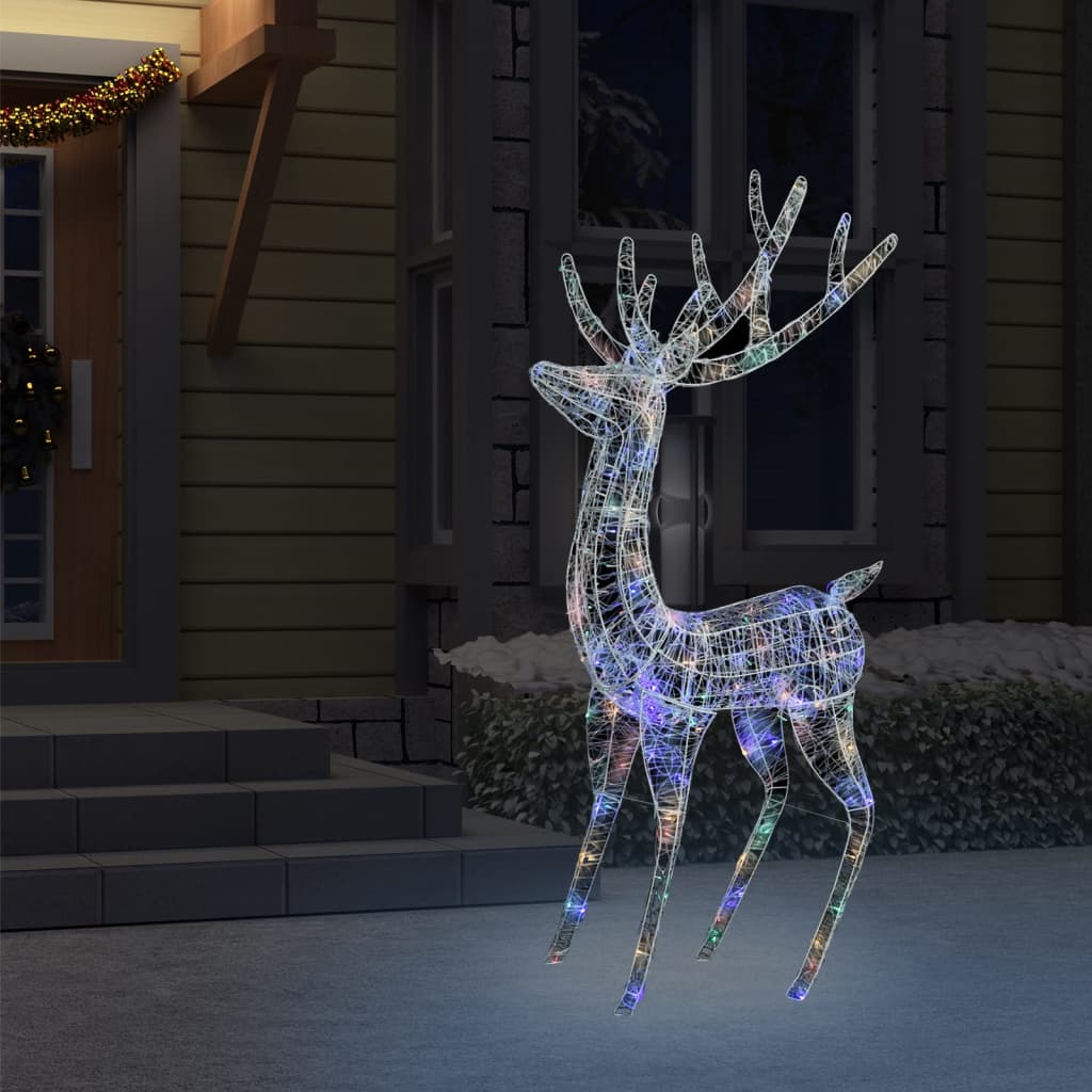 Led-Rentier Xxl Acryl Weihnachtsdeko 250 Led 180 Cm Mehrfarbig