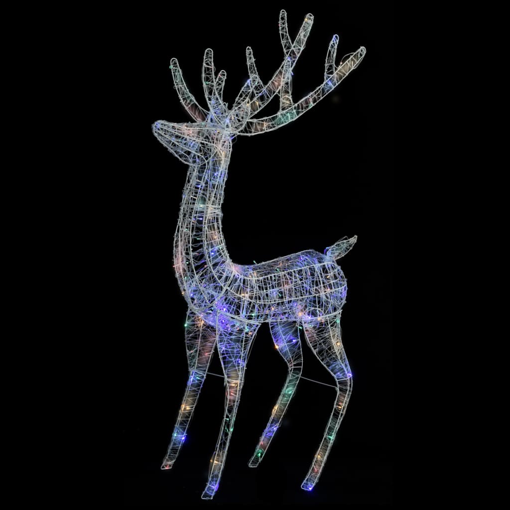 Led-Rentier Xxl Acryl Weihnachtsdeko 250 Led 180 Cm Mehrfarbig