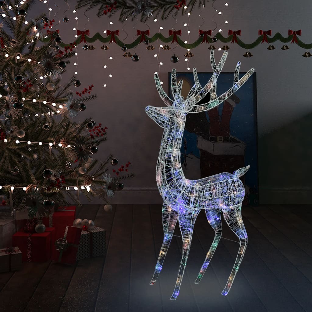 Led-Rentier Xxl Acryl Weihnachtsdeko 250 Led 180 Cm Mehrfarbig