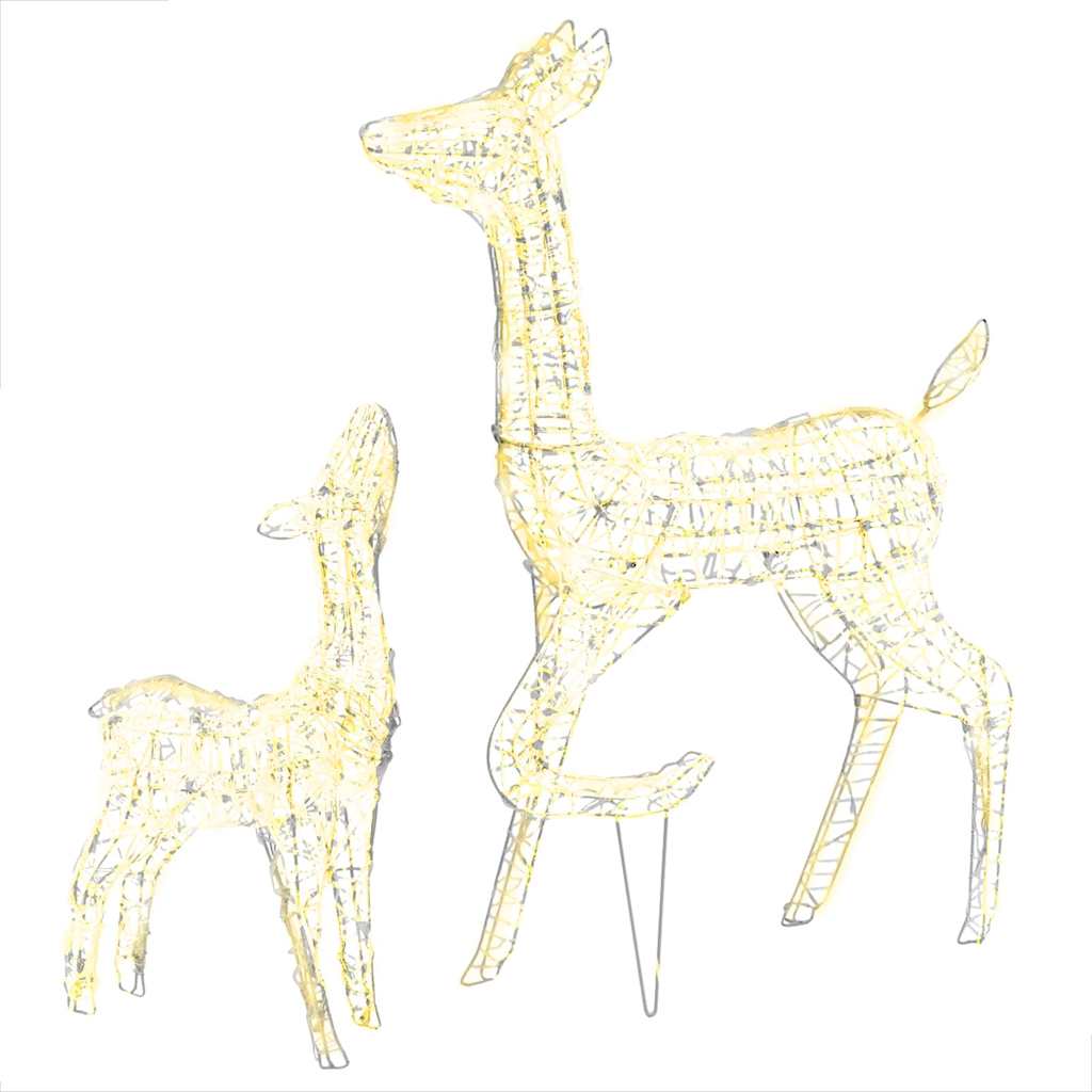 Led-Rentier-Familie Weihnachtsdeko Acryl 160 Led