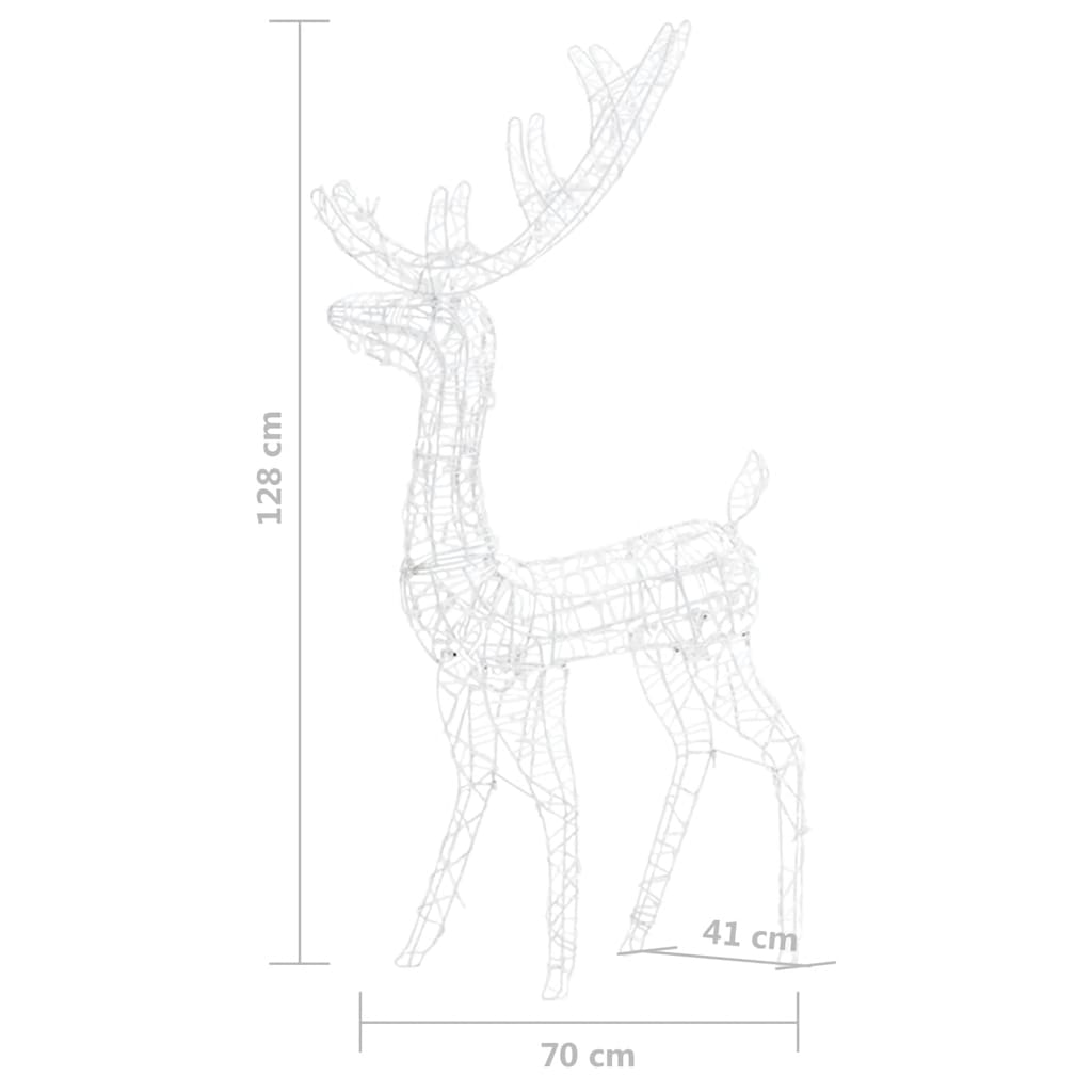 Led-Rentier-Familie Weihnachtsdeko Acryl 300 Led