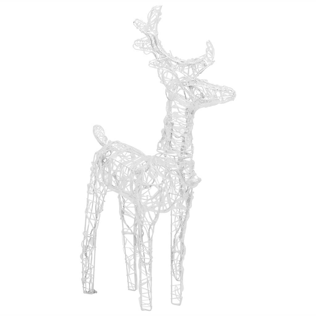 Rentiere & Schlitten Weihnachtsdekoration 160 Leds 130 Cm Acryl Blau