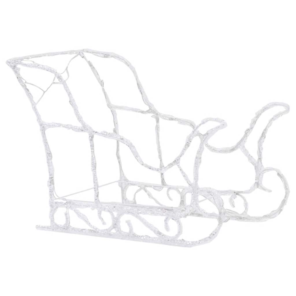 Rentiere & Schlitten Weihnachtsdekoration 160 Leds 130 Cm Acryl Mehrfarbig