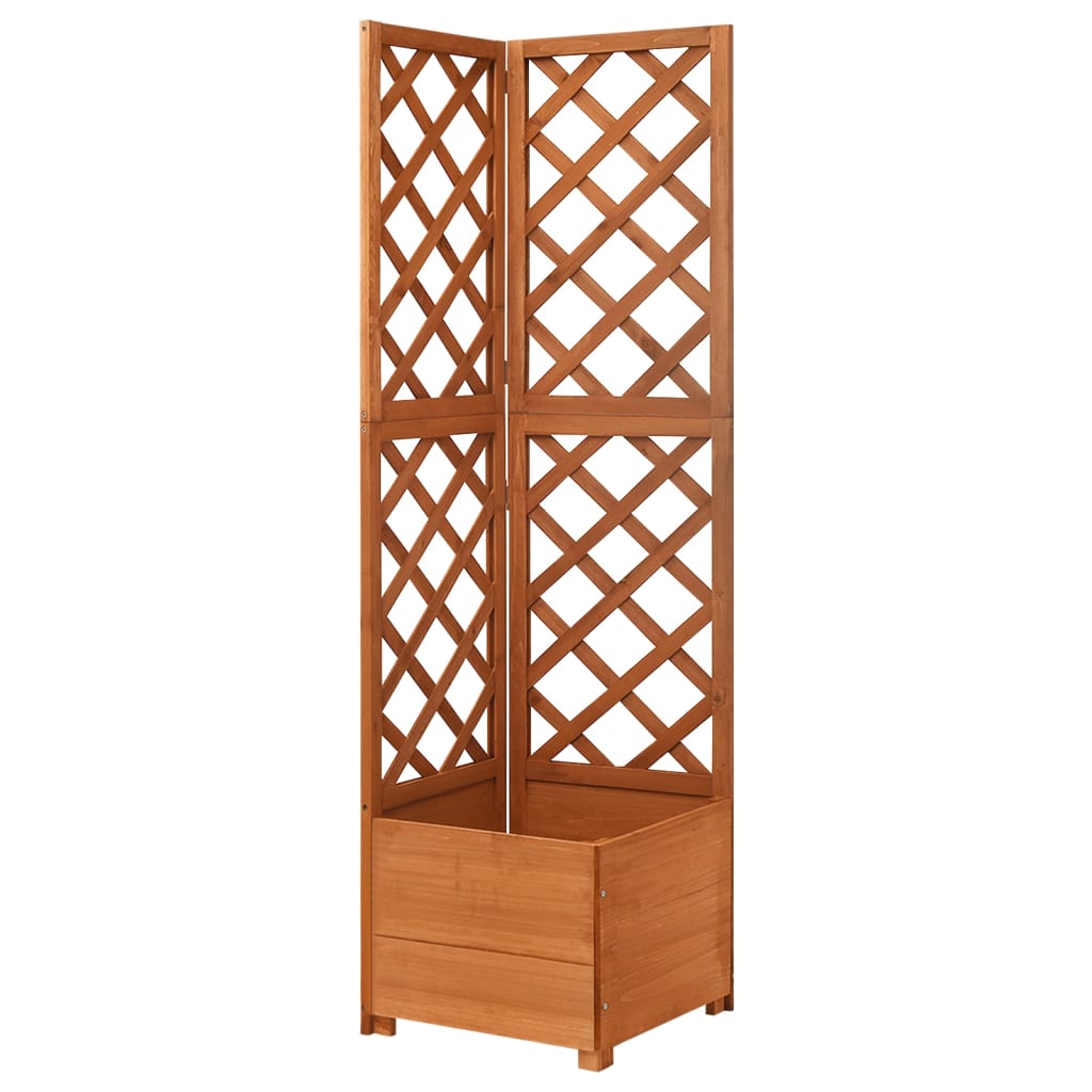 Eck-Spalier Mit Pflanzkasten 40X40X150Cm Massivholz Tanne