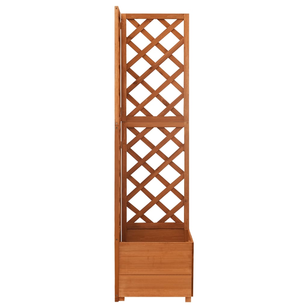 Eck-Spalier Mit Pflanzkasten 40X40X150Cm Massivholz Tanne