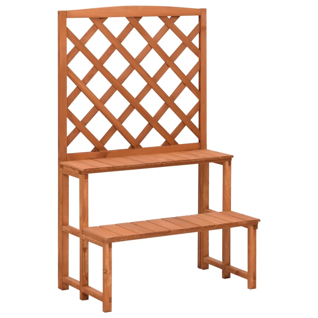 Blumentreppe Mit Rankgitter 70X42X115 Cm Massivholz Tanne