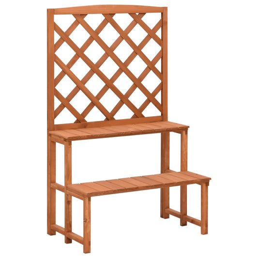 Blumentreppe Mit Rankgitter 70X42X115 Cm Massivholz Tanne