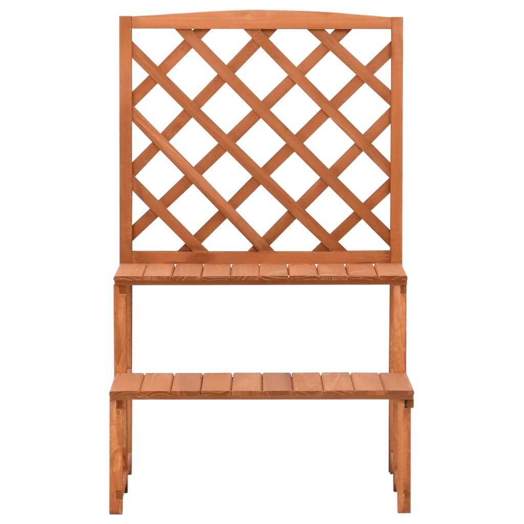 Blumentreppe Mit Rankgitter 70X42X115 Cm Massivholz Tanne