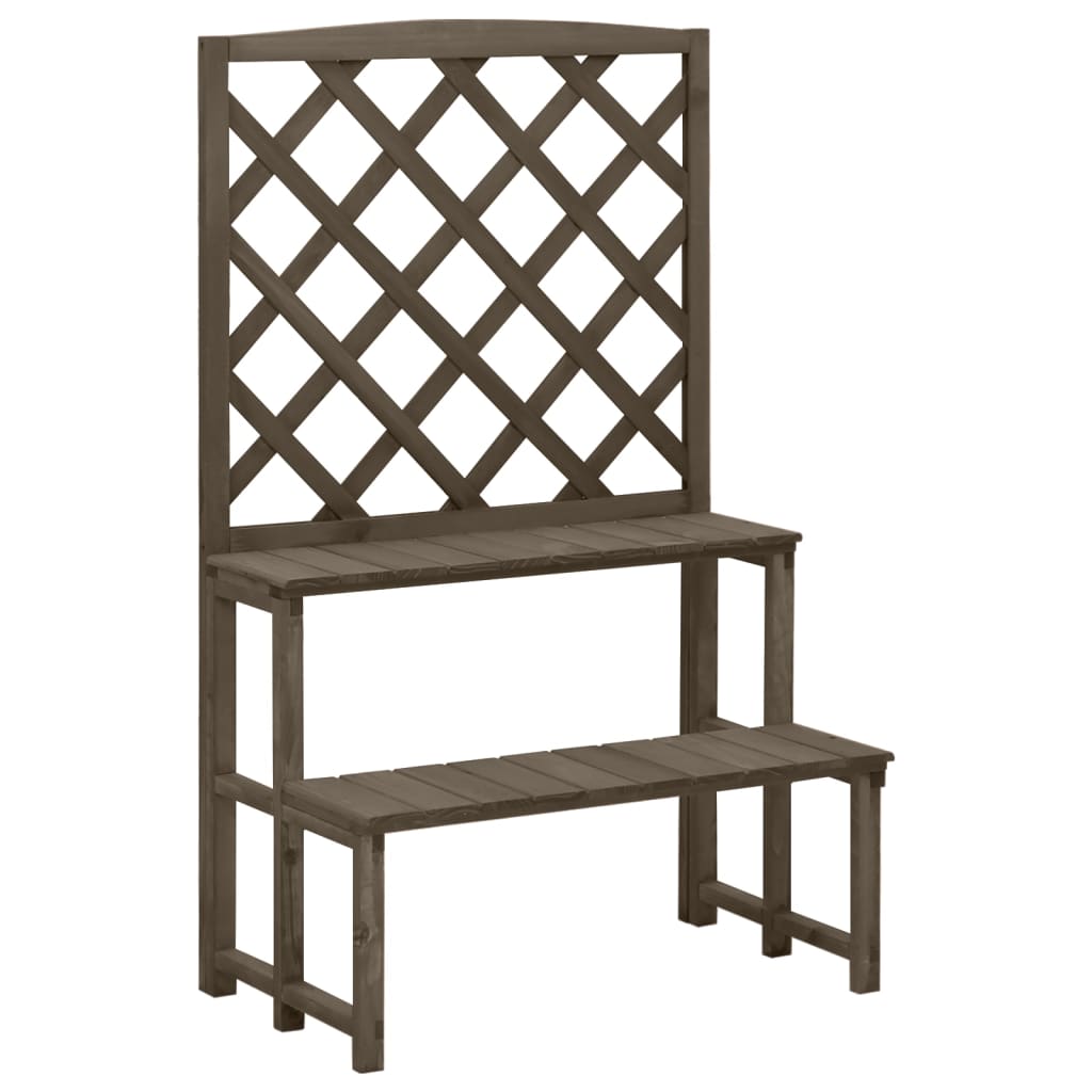 Blumentreppe Mit Rankgitter 70X42X115 Cm Massivholz Tanne