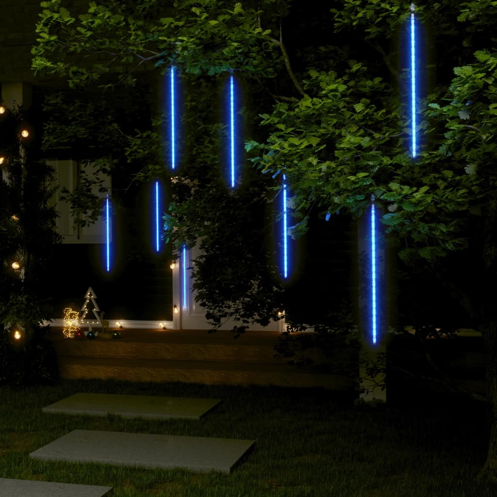 8 Stk. Meteorlichter 288 Leds Innen- Außenbereich Blau