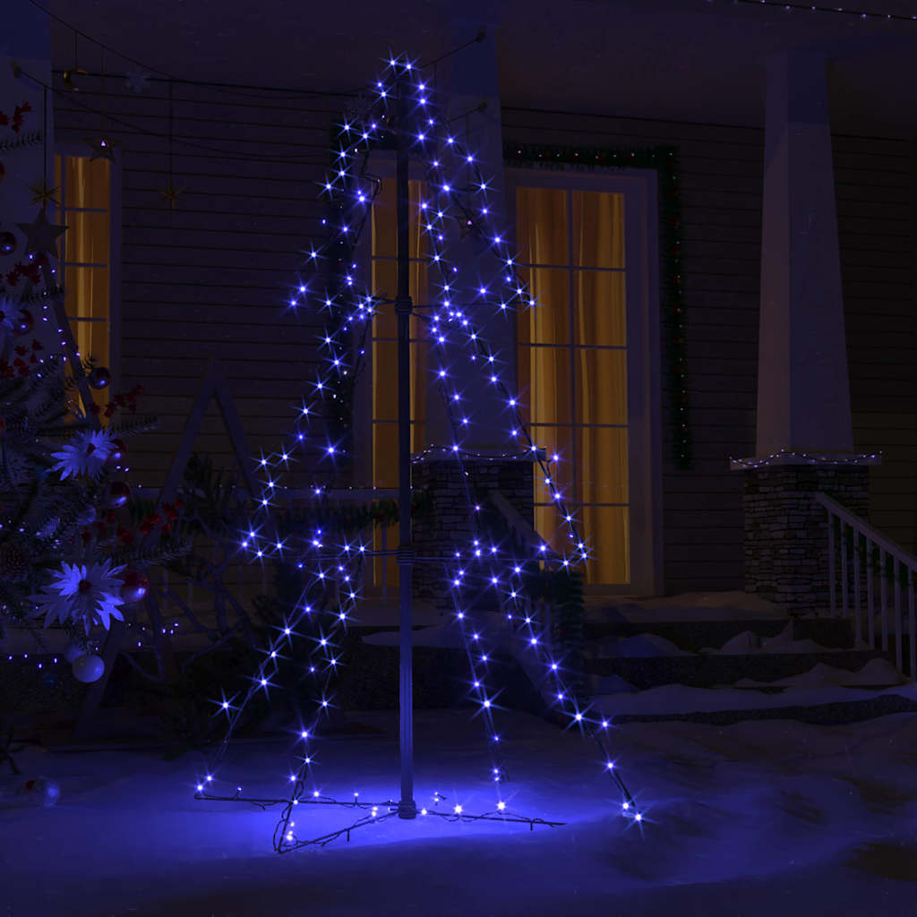 Weihnachtsbaum In Kegelform 160 Leds Indoor & Outdoor 78X120 Cm Blau
