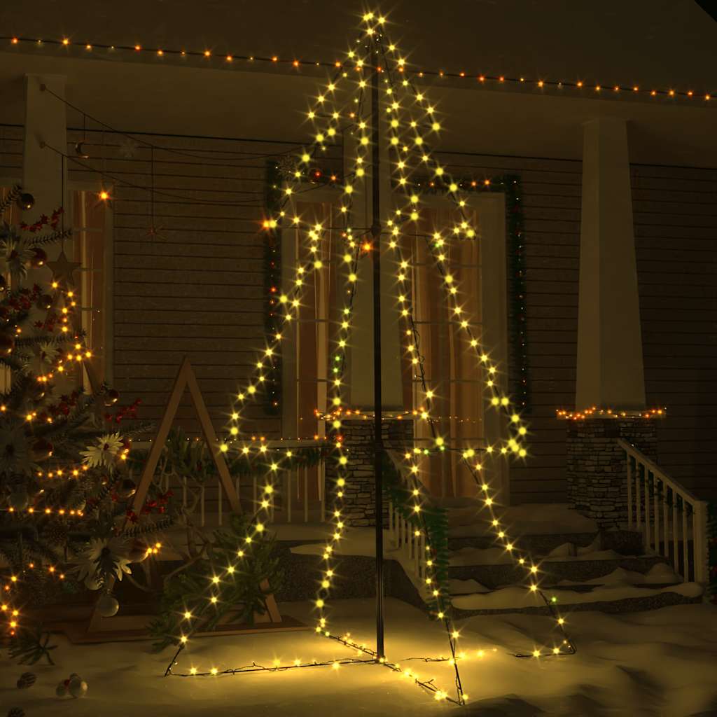 Weihnachtsbaum In Kegelform 240 Leds Indoor Outdoor 118X180 Cm Warmweiß
