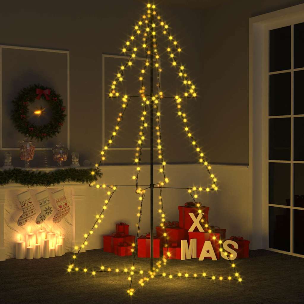 Weihnachtsbaum In Kegelform 240 Leds Indoor Outdoor 118X180 Cm Warmweiß