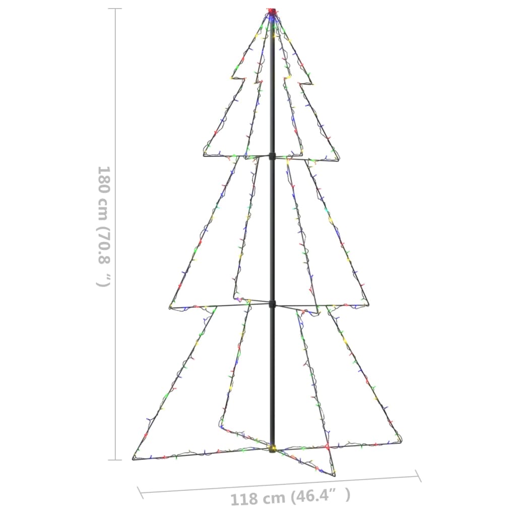 Weihnachtsbaum In Kegelform 240 Leds Indoor Outdoor 118X180 Cm