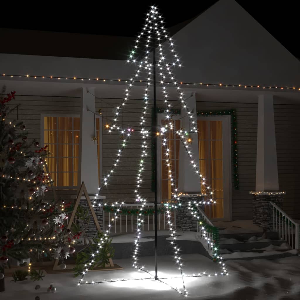 Weihnachtsbaum In Kegelform 240 Leds Indoor Outdoor 118X180 Cm