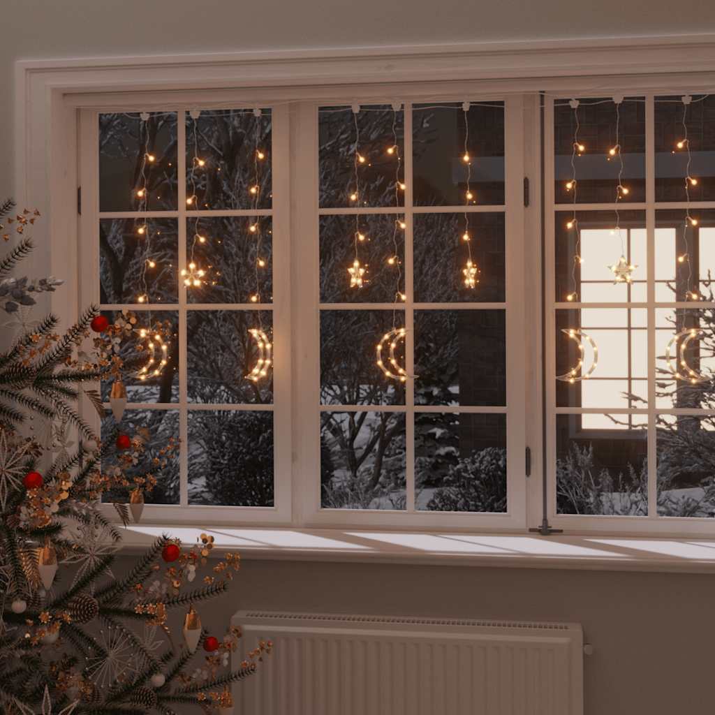 Lichterketten Stern Und Mond Fernbedienung S Warmweiß