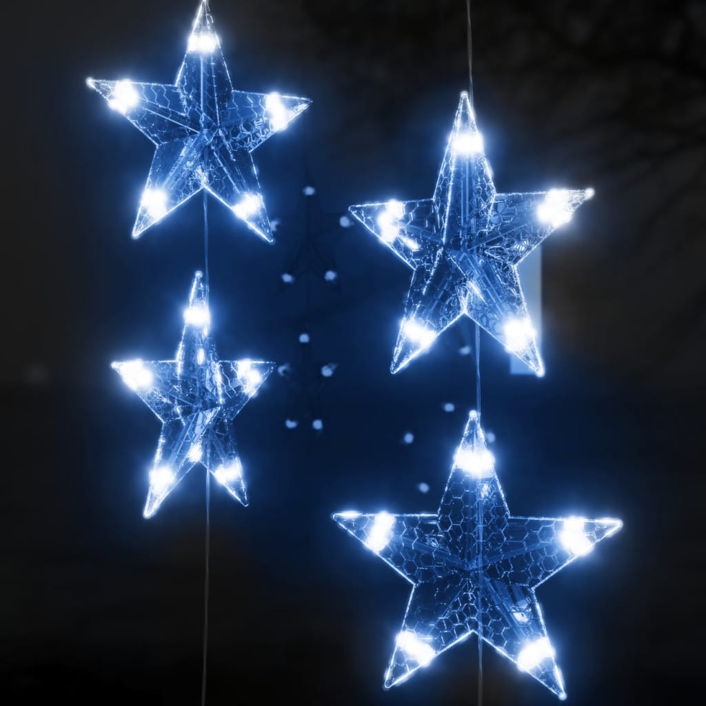 Led Sternenvorhang Lichterkette 200 Led 8 Funktionen Blau