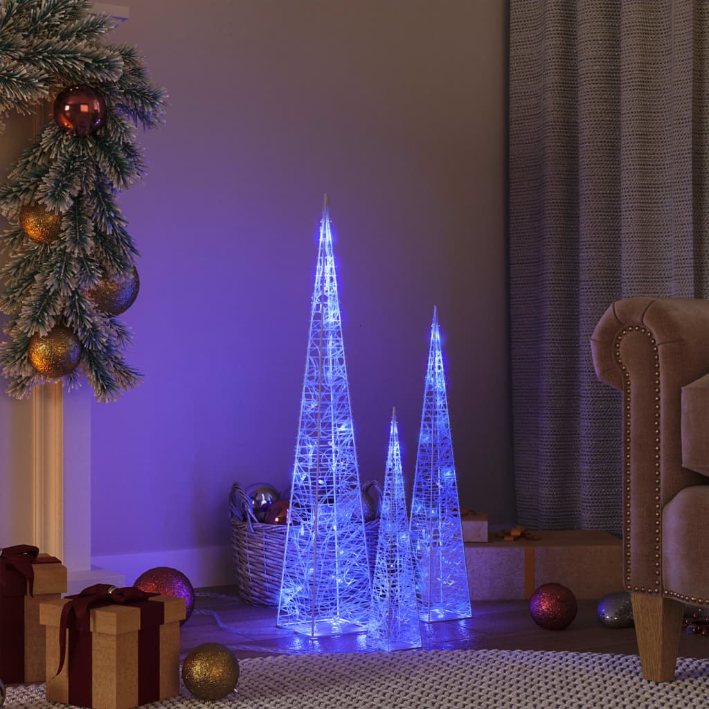 Led-Leuchtkegel Acryl Deko Blau