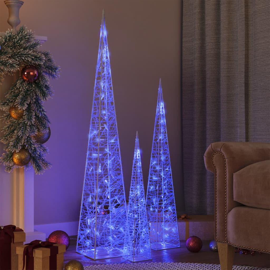 Led-Leuchtkegel Acryl Deko Blau