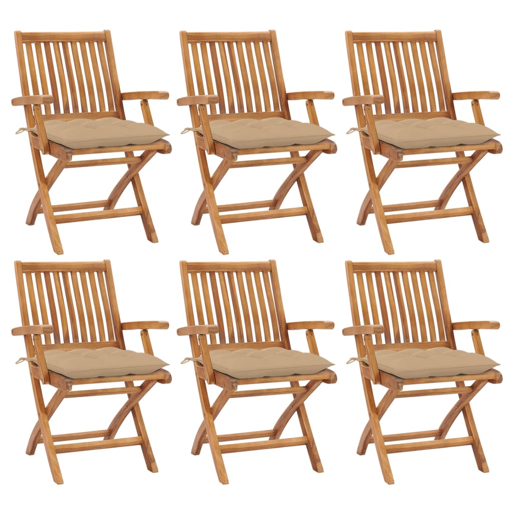 Gartenstühle 2 Stk. Mit En Kissen Massivholz Teak