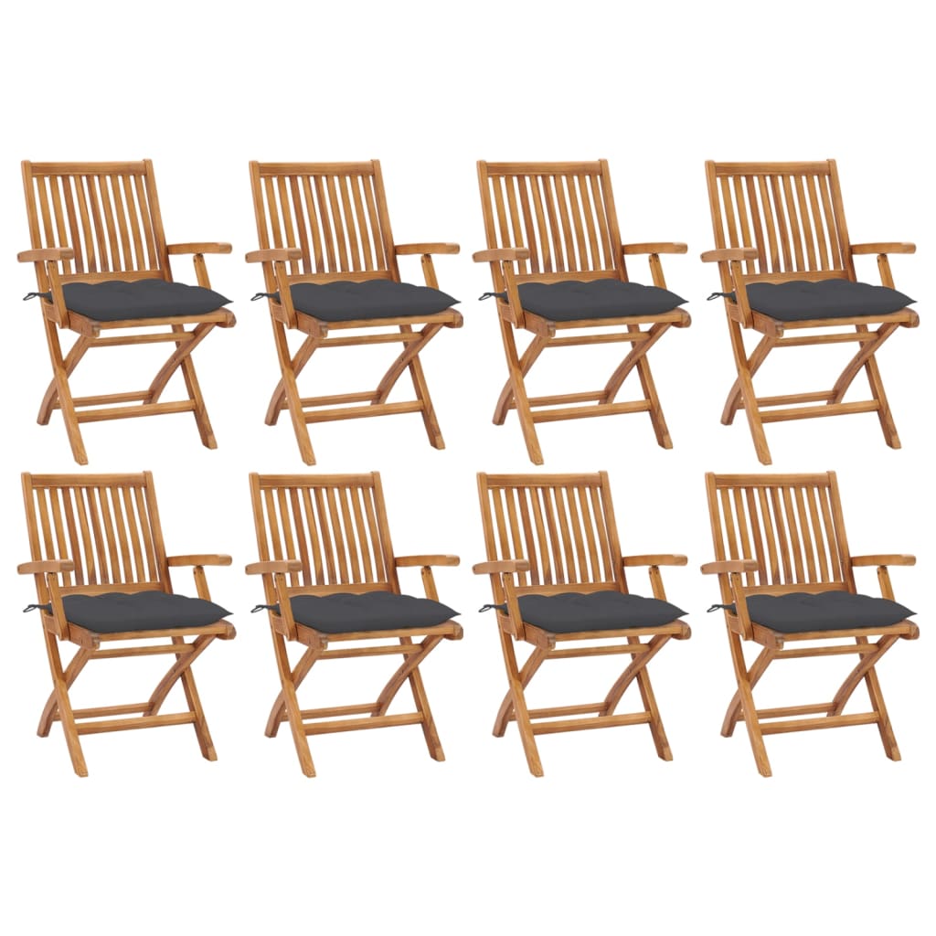 Gartenstühle 2 Stk. Mit En Kissen Massivholz Teak