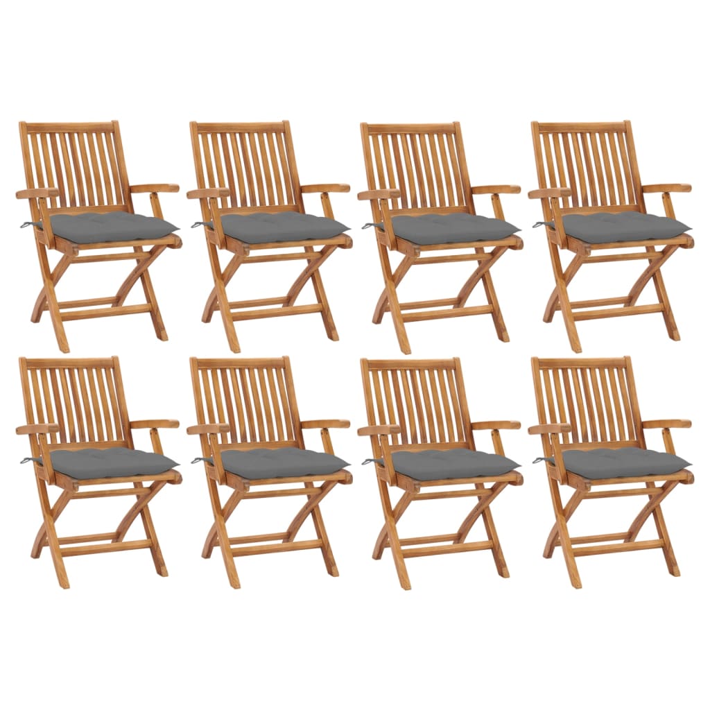 Gartenstühle 2 Stk. Mit En Kissen Massivholz Teak