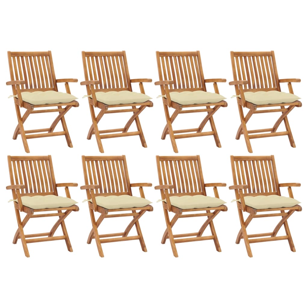 Gartenstühle 2 Stk. Mit En Kissen Massivholz Teak