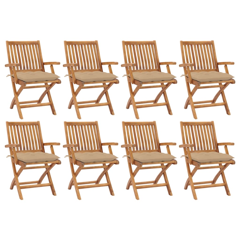 Gartenstühle 2 Stk. Mit En Kissen Massivholz Teak