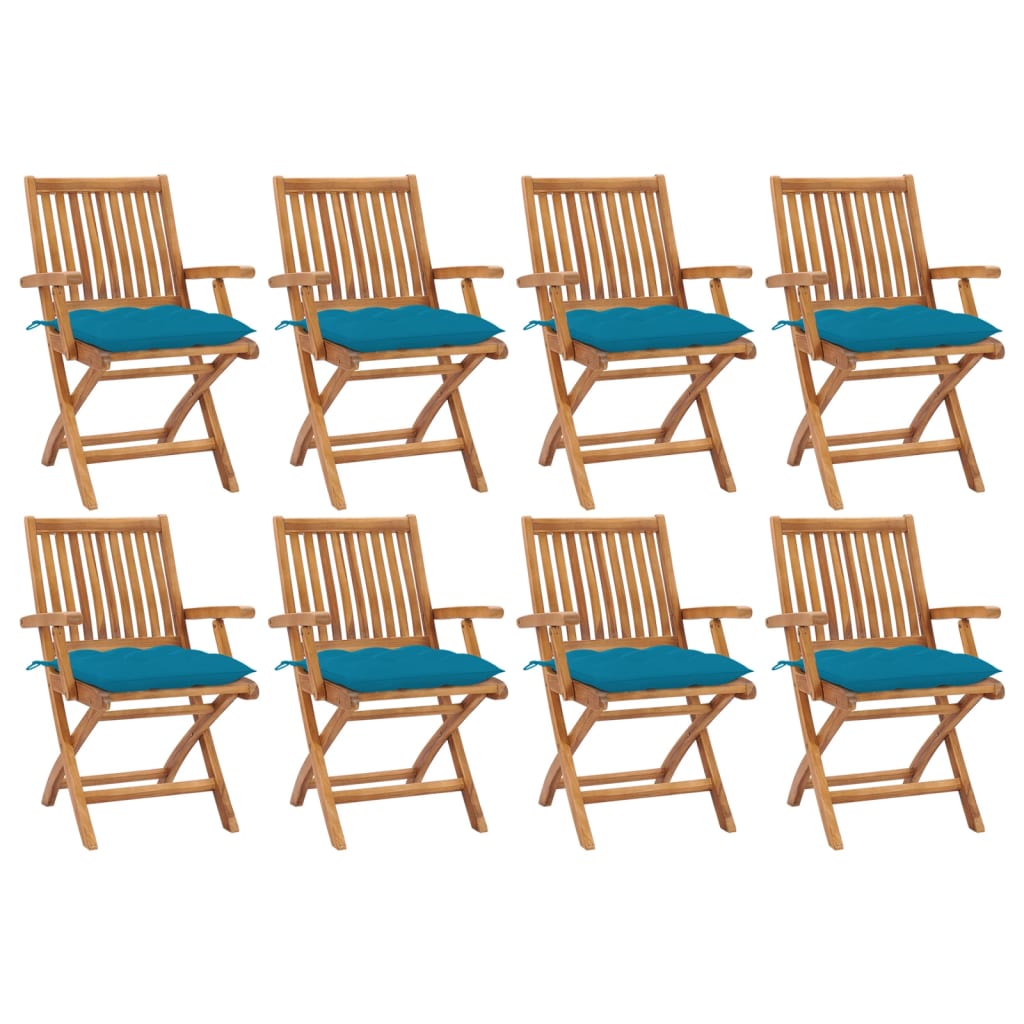 Gartenstühle 2 Stk. Mit En Kissen Massivholz Teak