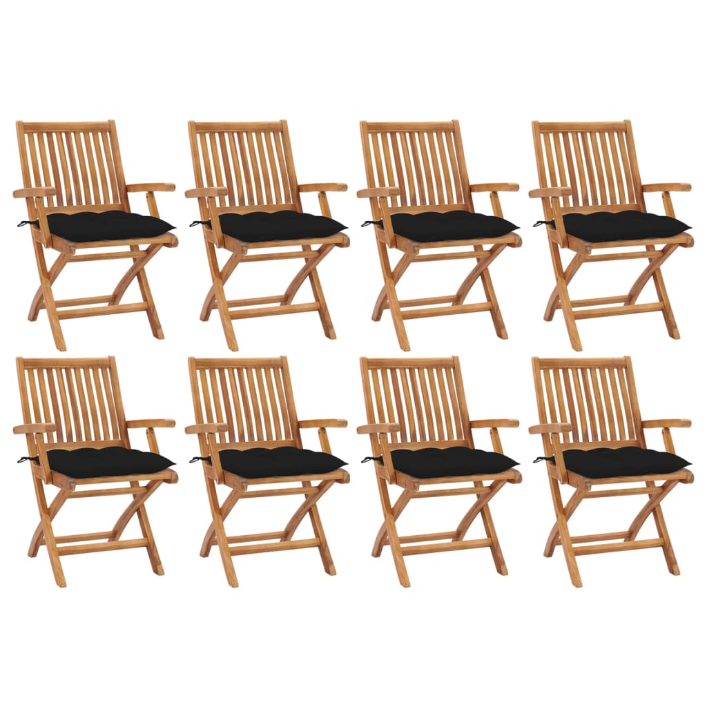 Gartenstühle 2 Stk. Mit En Kissen Massivholz Teak