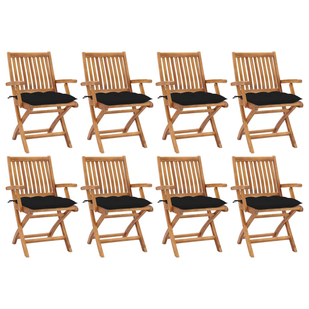 Gartenstühle 2 Stk. Mit En Kissen Massivholz Teak