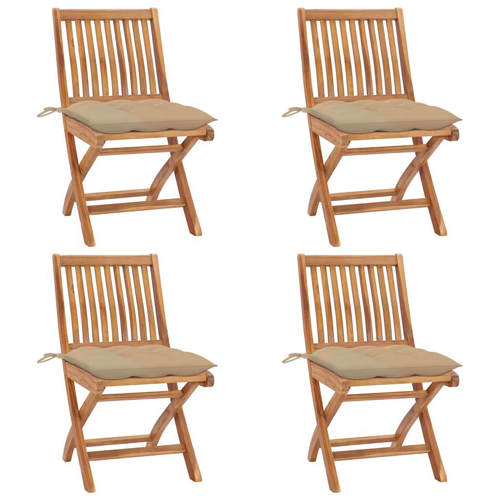 Gartenstühle 2 Stk. Mit En Kissen Massivholz Teak