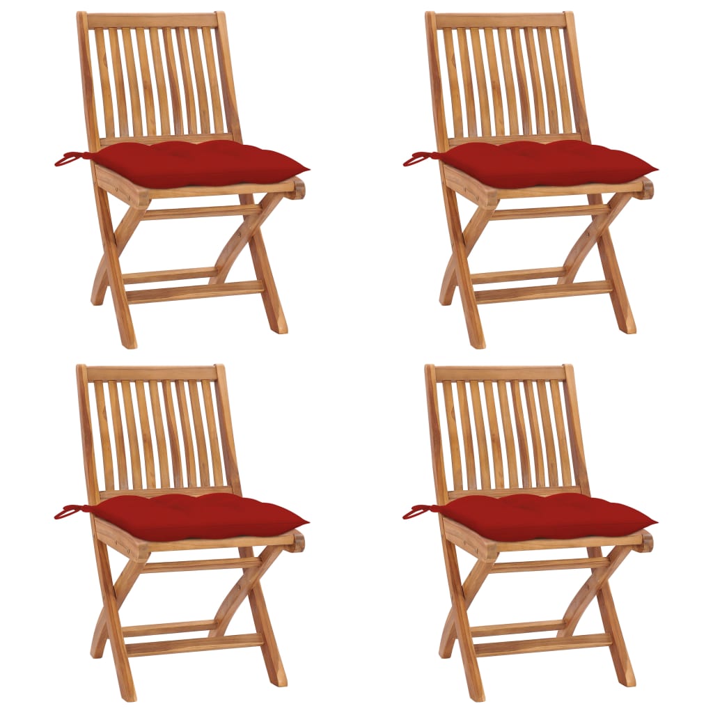 Gartenstühle 2 Stk. Mit En Kissen Massivholz Teak