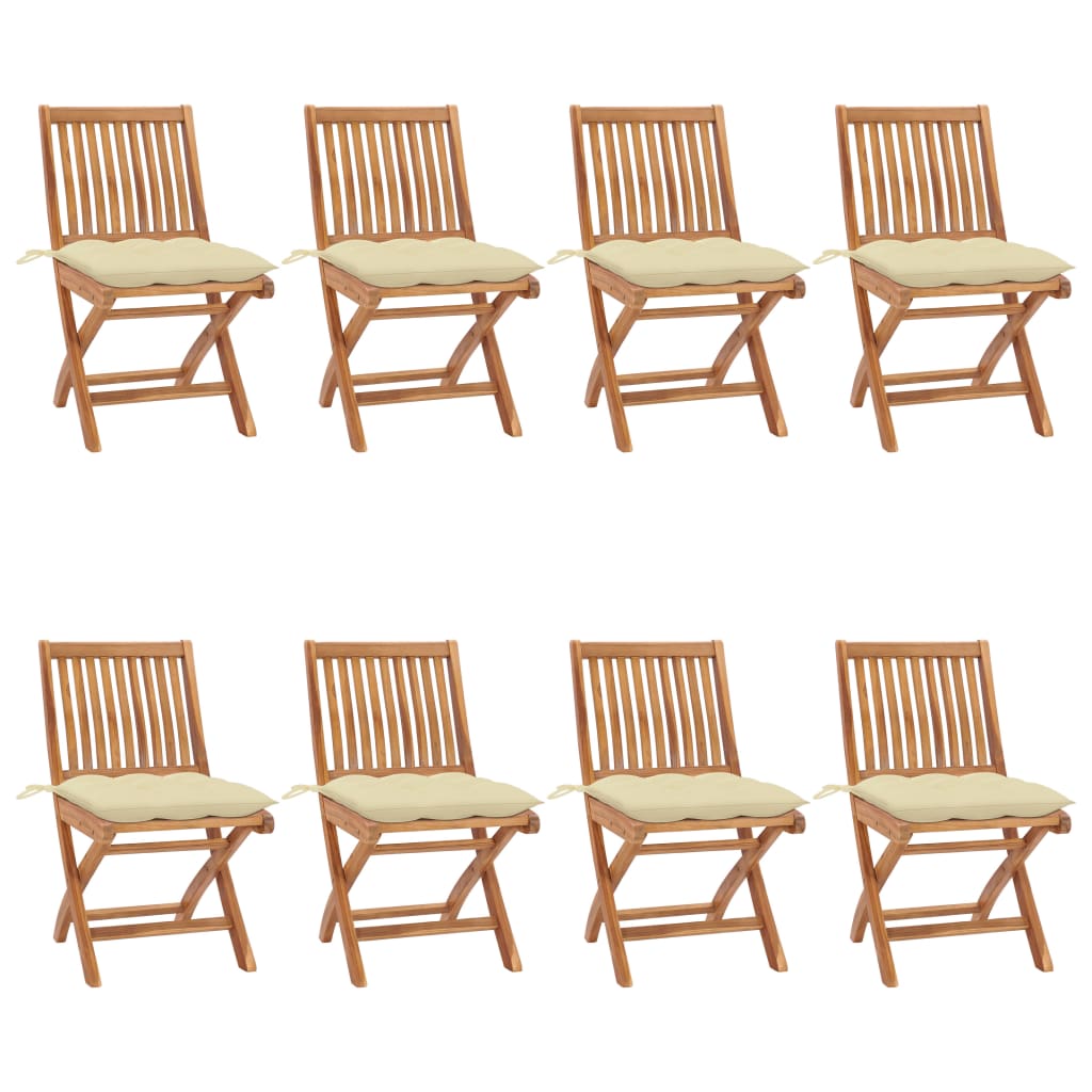Gartenstühle 2 Stk. Mit En Kissen Massivholz Teak
