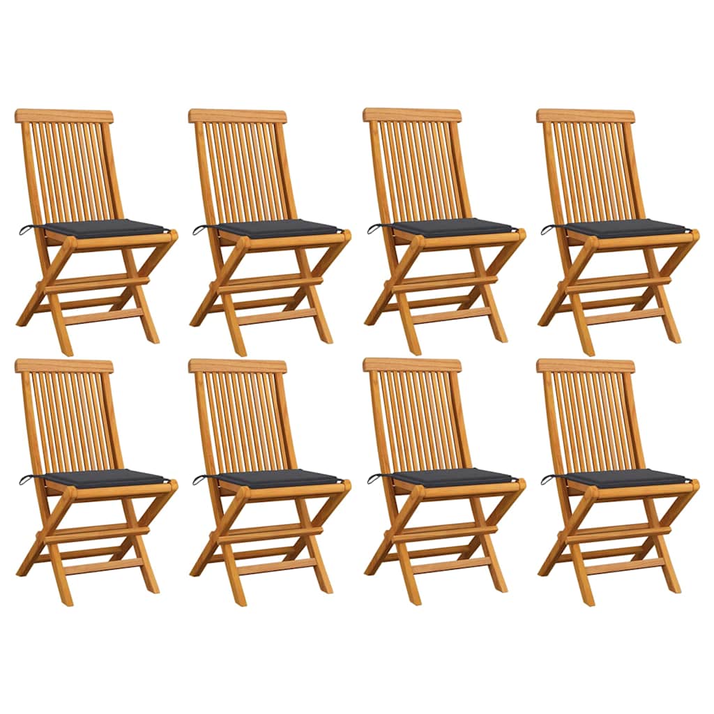 Gartenstühle Mit En Kissen 6 Stk. Massivholz Teak
