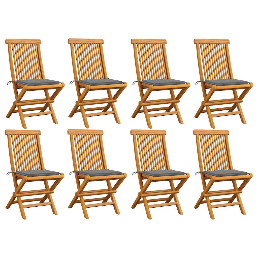 Gartenstühle Mit En Kissen 6 Stk. Massivholz Teak