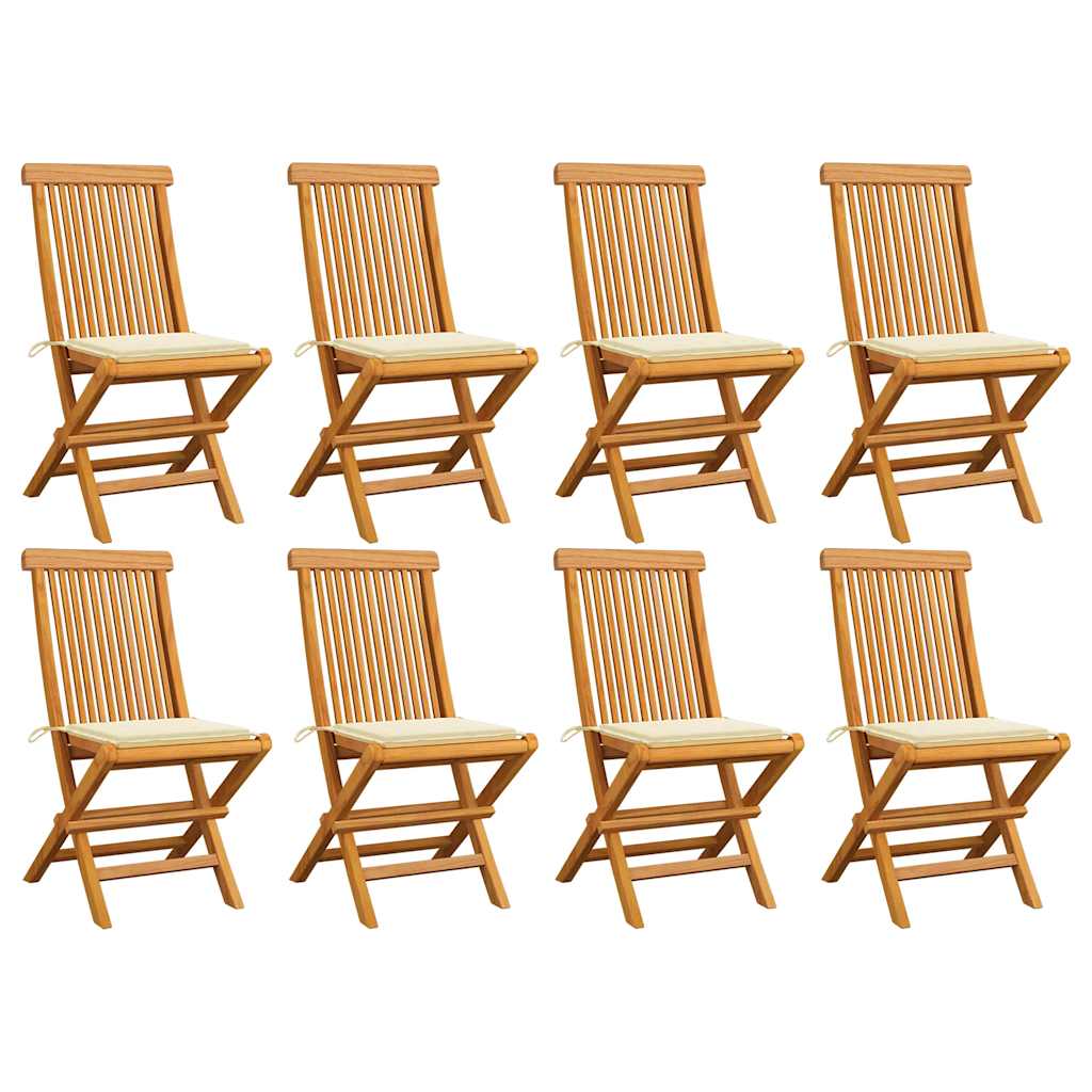 Gartenstühle Mit En Kissen 6 Stk. Massivholz Teak