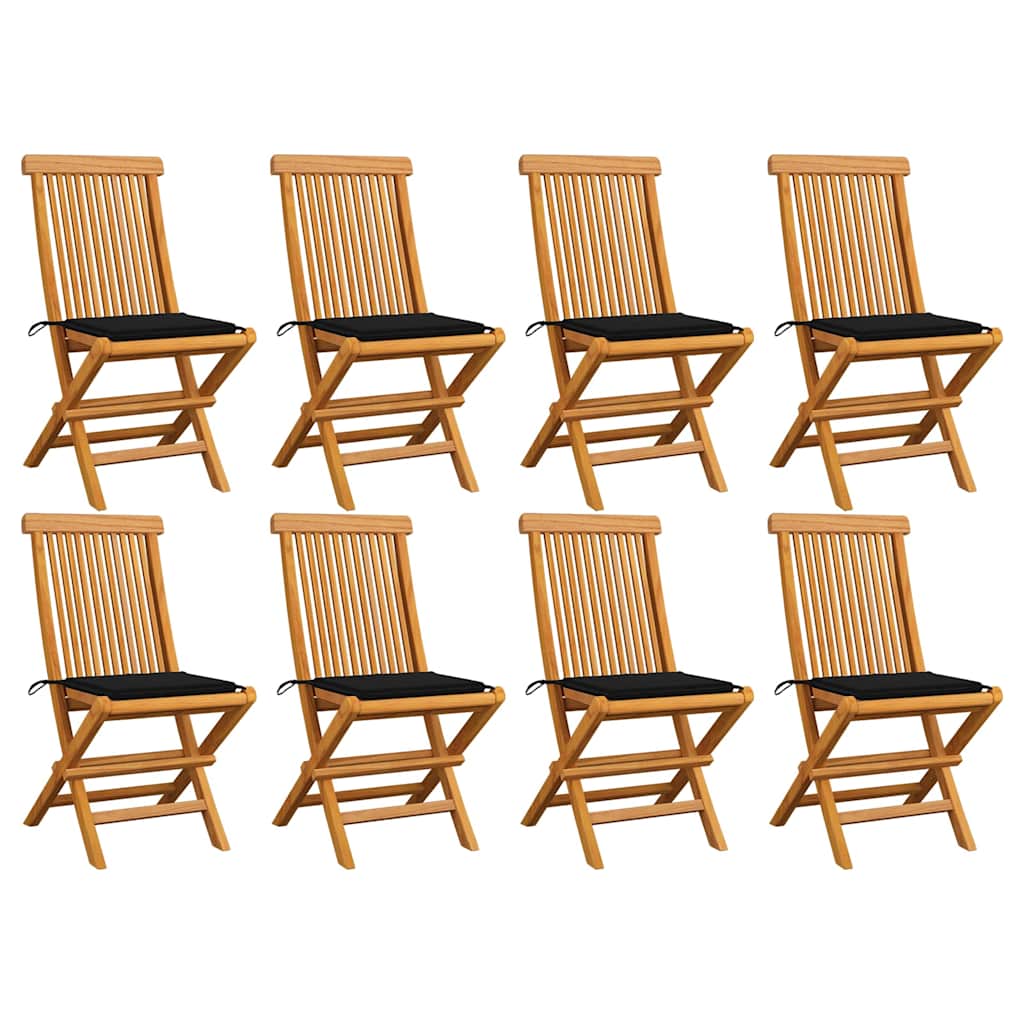 Gartenstühle Mit En Kissen 6 Stk. Massivholz Teak