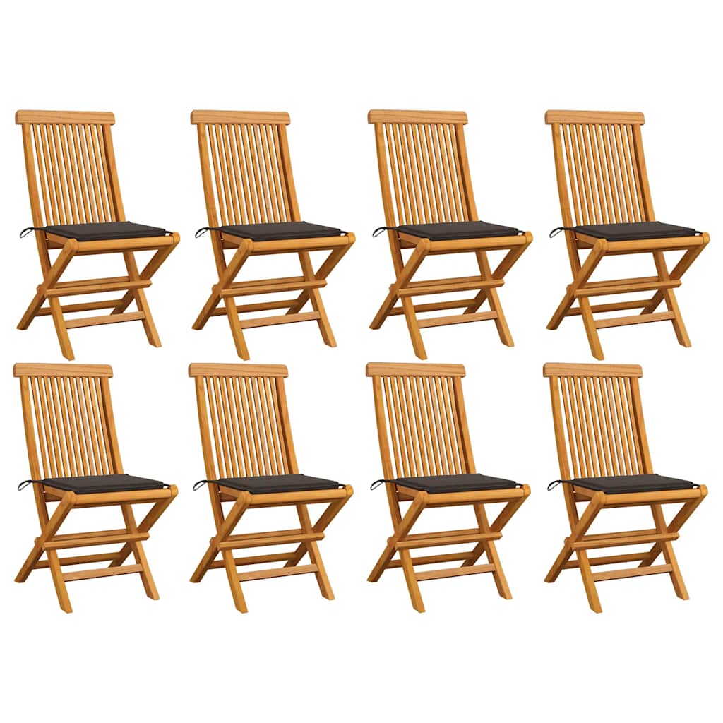 Gartenstühle Mit En Kissen 6 Stk. Massivholz Teak
