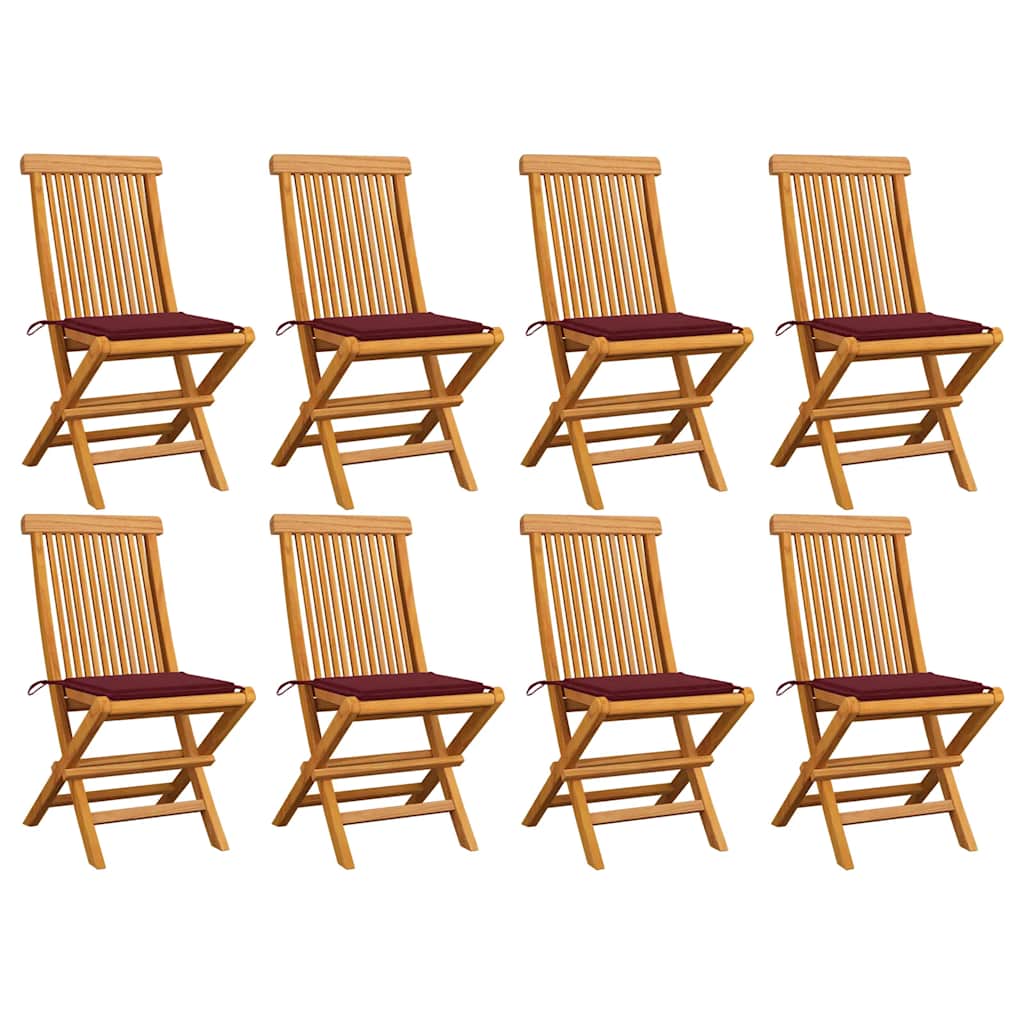 Gartenstühle Mit En Kissen 6 Stk. Massivholz Teak