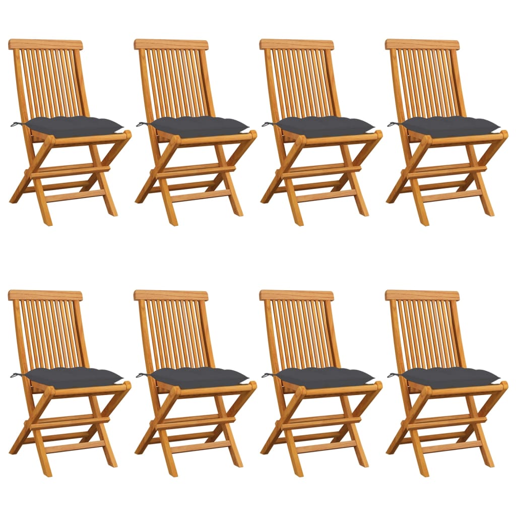 Gartenstühle Mit En Kissen 6 Stk. Massivholz Teak
