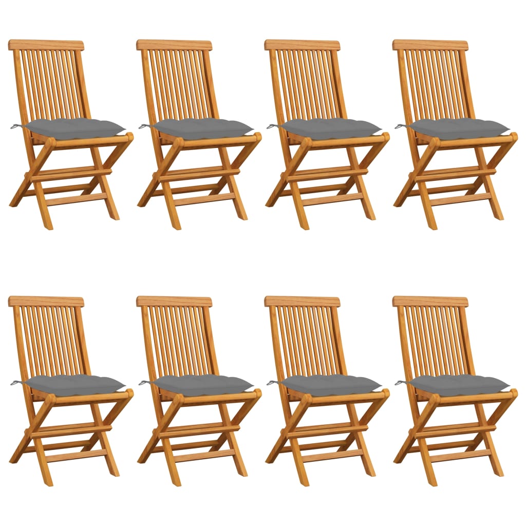 Gartenstühle Mit En Kissen 6 Stk. Massivholz Teak