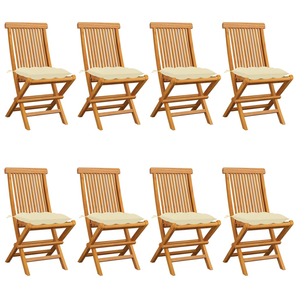 Gartenstühle Mit En Kissen 6 Stk. Massivholz Teak