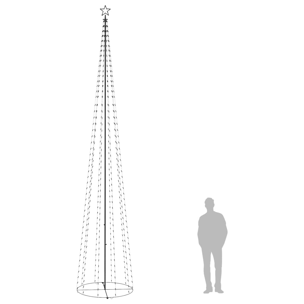 Weihnachtsbaum Kegelform 752 Leds Deko 160X500 Cm Blau